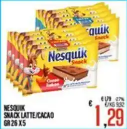 Supermercati EffePiù Nesquik Snack Latte/Cacao offerta
