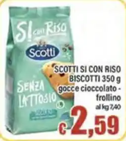 Top Supermercati Scotti si con riso biscotti offerta