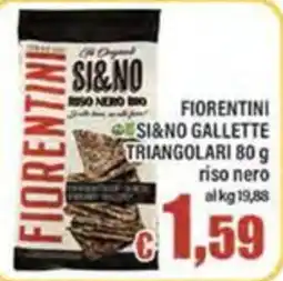 Top Supermercati Fiorentini Si&No gallette triangolari riso nero offerta