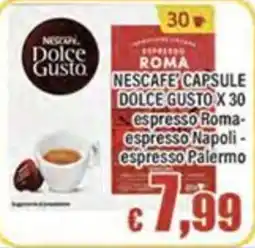 Top Supermercati Nescafe Dolce Gusto capsule espresso Roma offerta