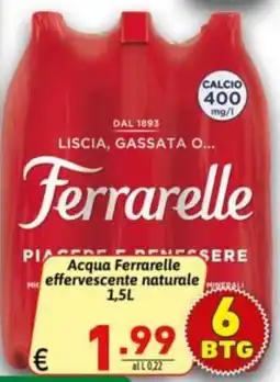 Ipercarni Acqua Ferrarelle effervescente naturale offerta