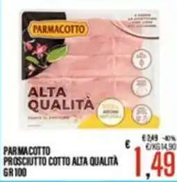 Supermercati EffePiù Parmacotto prosciutto cotto alta qualità offerta