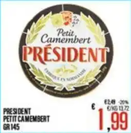 Supermercati EffePiù President Petit Camembert offerta