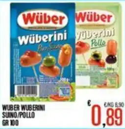 Supermercati EffePiù Wüber Wüberini Suino/Pollo offerta