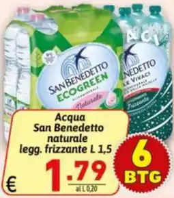 Ipercarni Acqua San Benedetto naturale legg. frizzante offerta