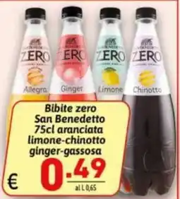 Ipercarni Bibite zero San Benedetto offerta
