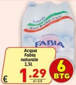 Ipercarni Acqua Fabia naturale offerta