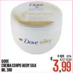 Supermercati EffePiù Dove crema corpo body silk offerta