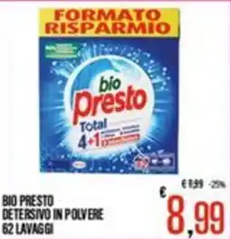 Supermercati EffePiù Bio Presto Detersivo in polvere offerta