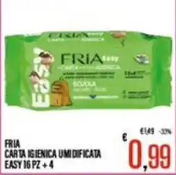 Supermercati EffePiù Fria carta igienica umidificata easy offerta