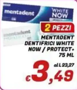 Idromarket Mentadent dentifrici white now / protect+ offerta
