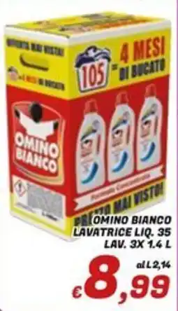Idromarket Omino Bianco lavatrice liquido offerta