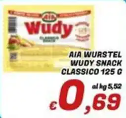 Idromarket Aia wurstel wudy snack classico offerta