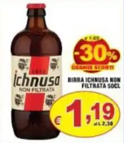 Sacoph Birra Ichnusa non filtrata offerta
