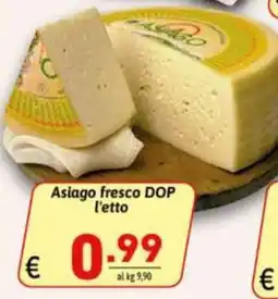 Ipercarni Asiago fresco DOP offerta