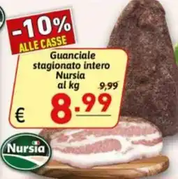 Ipercarni Guanciale stagionato intero Nursia offerta