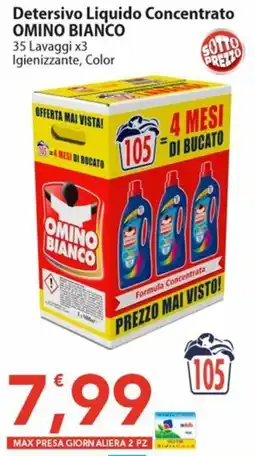 Sidis Detersivo liquido concentrato Omino Bianco offerta
