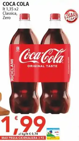 Sidis Coca-Cola Classica, Zero offerta