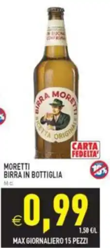 Iperfamily Moretti birra in bottiglia offerta