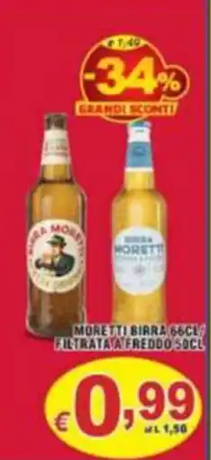 Sacoph Moretti birra offerta