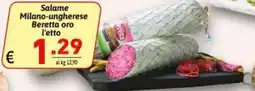 Ipercarni Salame Milano-ungherese Beretta oro offerta