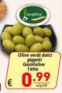 Ipercarni Olive verdi dolci giganti Garofolive offerta