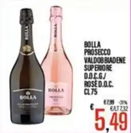 Supermercati EffePiù Bolla Prosecco Valdobbiadene Superiore D.O.C.G. Rosé D.O.C. offerta