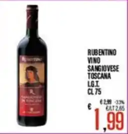 Supermercati EffePiù Rubentino vino sangiovese toscana offerta