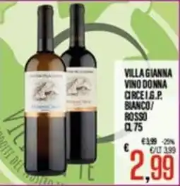 Supermercati EffePiù Villa Gianna Vino Donna offerta