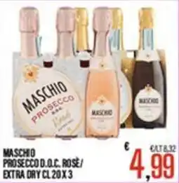 Supermercati EffePiù Maschio Prosecco D.O.C. Rosé/Extra Dry offerta
