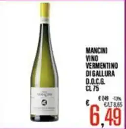 Supermercati EffePiù Mancini vino vermentino di gallura d.o.c.g. offerta
