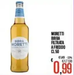 Supermercati EffePiù Birra Moretti filtrata a freddo offerta