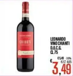 Supermercati EffePiù Leonardo Vino Chianti D.O.C.G. offerta