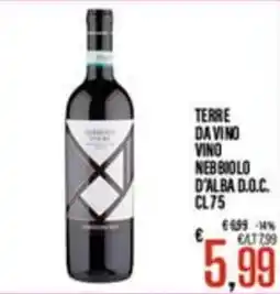 Supermercati EffePiù Terre da Vino Nebbiolo d'Alba D.O.C. offerta