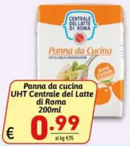 Ipercarni Panna da cucina UHT Centrale del Latte di Roma offerta