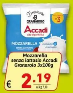 Ipercarni Mozzarella senza lattosio Accadi offerta