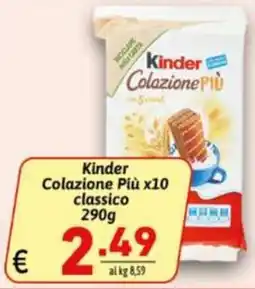 Ipercarni Kinder Colazione Più classico offerta