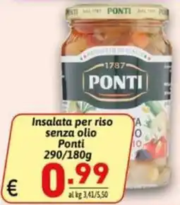 Ipercarni Insalata per riso senza olio Ponti offerta