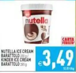 Iperfamily Nutella ice cream barattolo/ kinder ice cream barattolo offerta