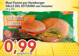 Sidis Maxi Panini per Hamburger Valle del Dittaino con Sesamo offerta