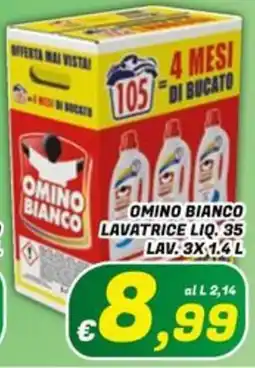 Idromarket Omino Bianco lavatrice liquido offerta