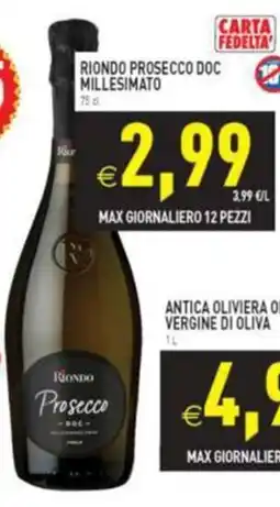 Iperfamily Riondo Prosecco DOC Millesimato offerta