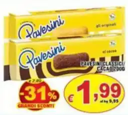 Sacoph Pavesini classici cacao offerta