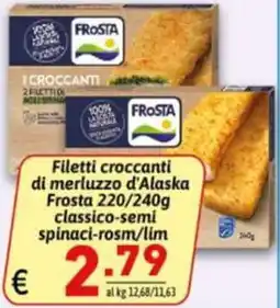Ipercarni Filetti croccanti di merluzzo d'Alaska Frosta offerta