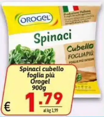 Spinaci cubello foglia più Orogel