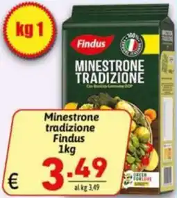 Ipercarni Minestrone tradizione Findus offerta