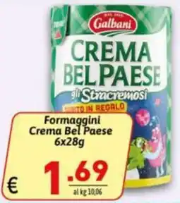 Ipercarni Formaggini Crema Bel Paese offerta