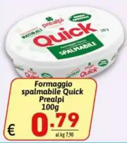 Ipercarni Formaggio spalmabile Quick Prealpi offerta