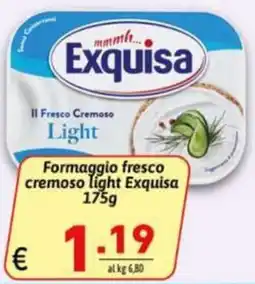Ipercarni Formaggio fresco cremoso light Exquisa offerta