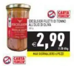 Iperfamily Excelsior filetti di tonno all'olio di oliva offerta